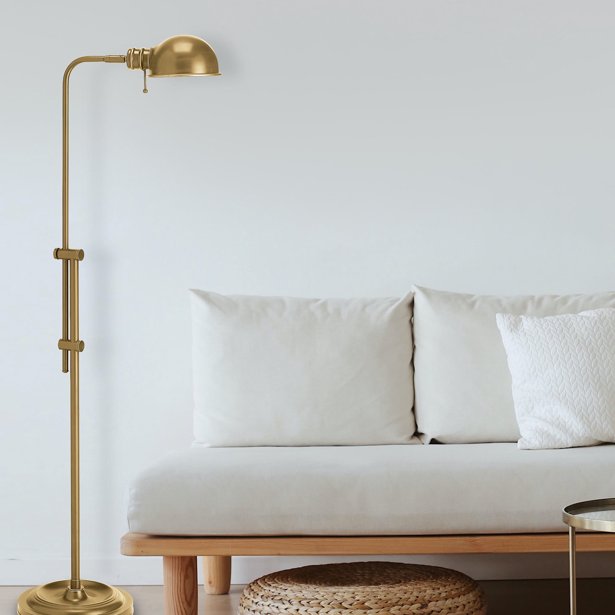 DM1958F-AGB-Dainolite-Fedora - 1 Light Floor Lamp In Traditional Style-52 Inches Tall and 10 Inches Wide-Aged Brass Finish