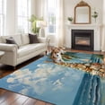 thumbnail image 2 of 5'x7' Area Rugs, Coastal Christmas Tree Indoor Outdoor Area Rug for Living Room Bedroom, Nautical Beach Seaside Xmas Washable Bathroom Rugs Kitchen Floor Carpet Mats Home Decor Aesthetic, 2 of 8
