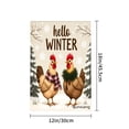 thumbnail image 4 of Amhnf Hello Winter Chickens Garden Flag For Home Outdoor Garden Yard Decor 12x18 inch, 4 of 5