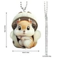 Flat Squirrel Pendant Car Rearview Interior Decoration Pendant Backpack