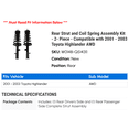 thumbnail image 2 of Rear Strut and Coil Spring Assembly Kit - 2- Piece - Compatible with 2001 - 2003 Toyota Highlander AWD 2002, 2 of 2
