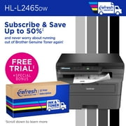 Brother Wireless HL-L2465DW Compact Monochrome Multi-Function Laser Printer with Print, Copy and Scan, Duplex and Mobile Printing