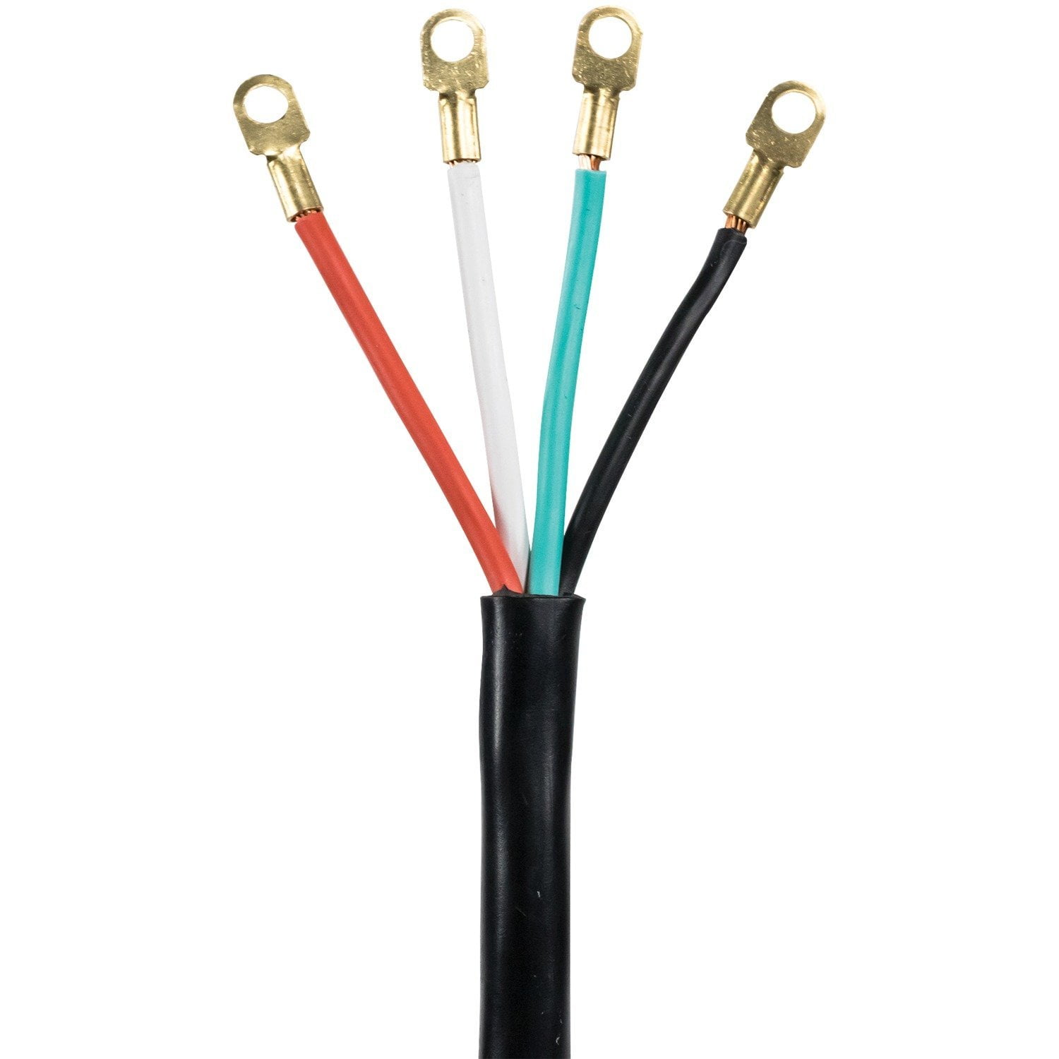 Certified Appliance Accessories 30-Amp Appliance Power Cord, 4 Prong Dryer Cord, 4 Color Coded Wires with Eyelet Connectors, 6ft, Copper Wire