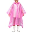 thumbnail image 2 of JOANKDMI Kids Reusable Rain Poncho Girls Waterproof Lightweight EVA Cape Raincoat with Hood and Side Snaps for Theme Park School Travel Emergency Rain Gear, 2 of 8