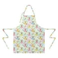 thumbnail image 2 of Pastel Princess Flower Pattern Apron-Garden Aprons for Women with Pockets-Cotton Linen Waterproof Kitchen Cooking Gardening Aprons Adjustable for Kitchen,Cooking,BBQ and Salon 33x27 Inch, 2 of 7