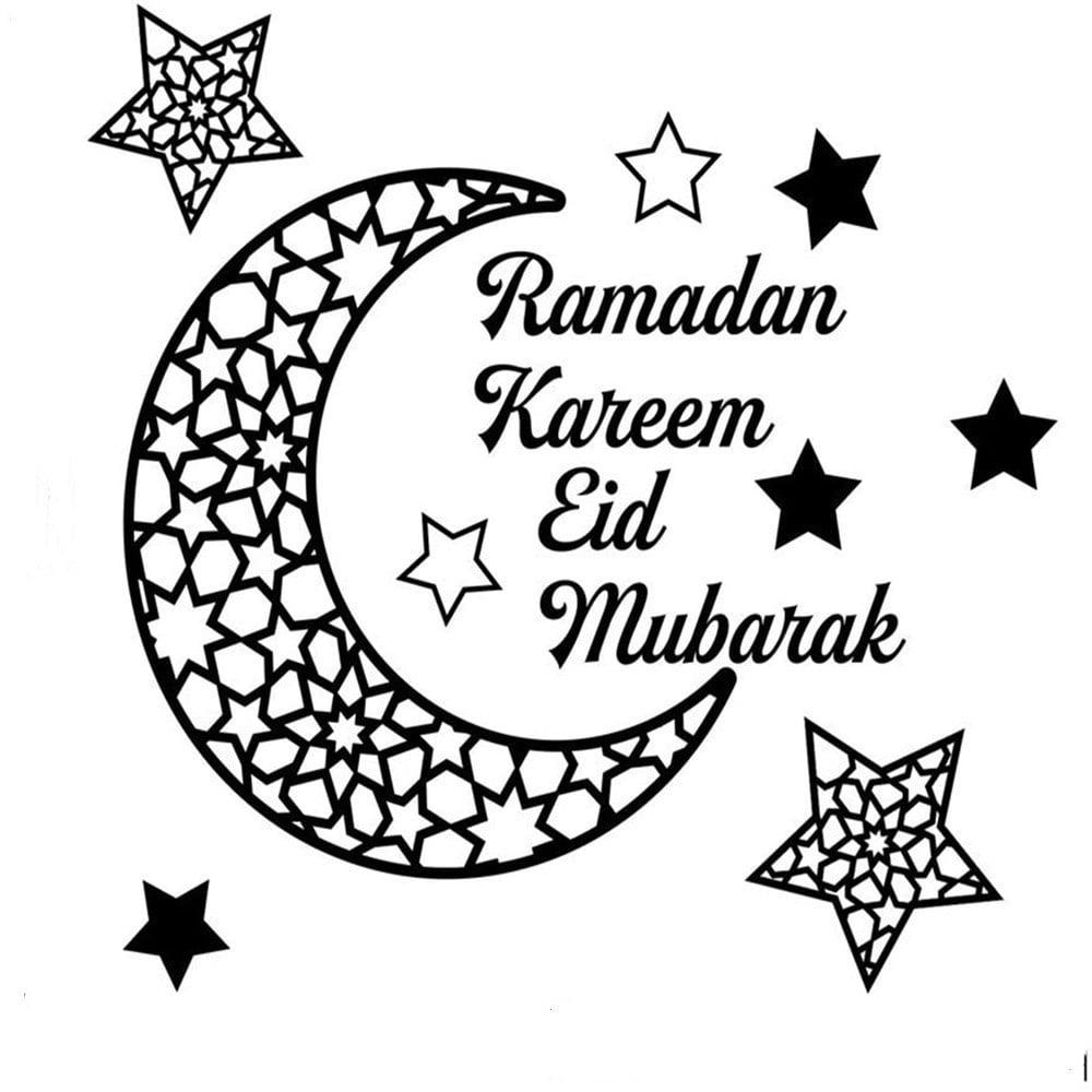 Ramadan and Eid large crecent moon and star 