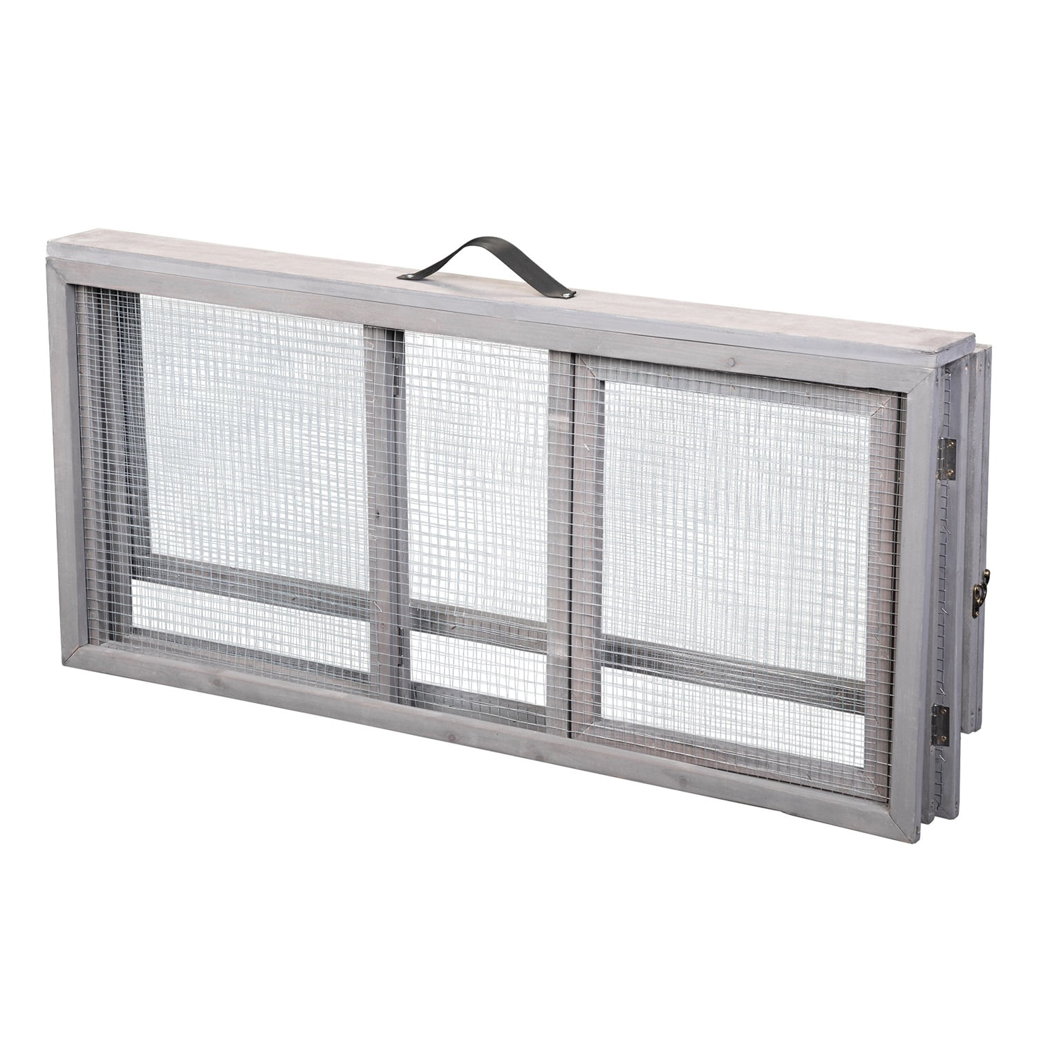 Pefilos 45" Outdoor Bunny Cage Folding Rabbit Hutch, Chicken Coop with Run, Wooden Poultry Hutch, Gray Pefilos 45" Outdoor Bunny Cage Folding Rabbit Hutch, Chicken Coop with Run, Wooden Poultry Hutch, Gray