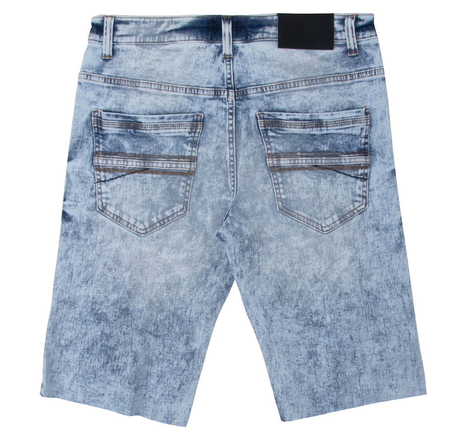 Raw X Men's Denim Shorts, Rips Distress Frayed Cut Off Slim Fit Jeans Short  In Bleach Size 36 : Target