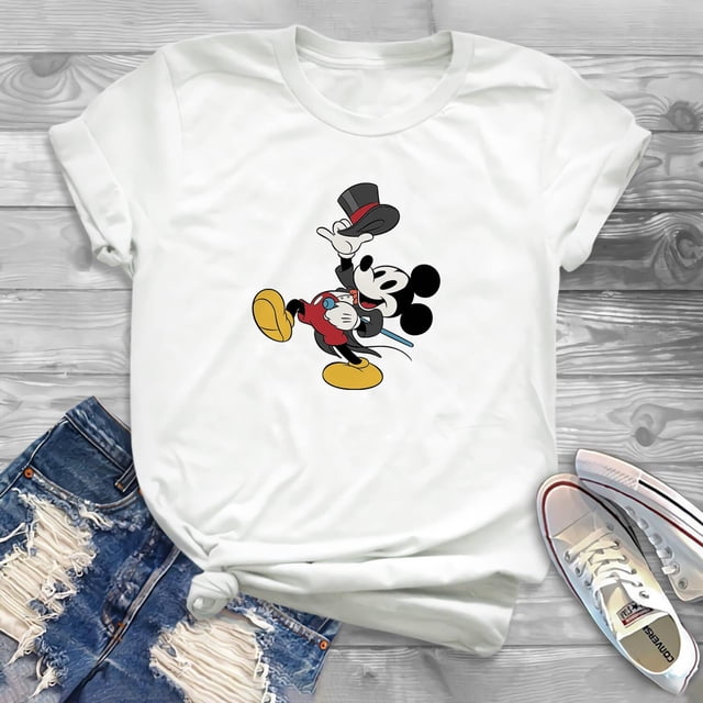 2023 Disney Mickey Mouse T-shirts 3D printing fashion clothes jacket cartoon graphic Teenage Female Clothes130 Gao Jinjia LED