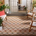thumbnail image 2 of SAFAVIEH Cabana Burke Geometric Indoor/Outdoor Area Rug, Ivory/Orange, 6'7" x 6'7" Square, 2 of 13