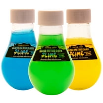 Super Cool Slime: Glow In The Dark Pack of 3 - Non-Toxic, 5oz Bottles In Blue Yellow & Green, Light Activated, Sensory Activity, Stress Reliever, For Kids Teens & Adults, Ages 5
