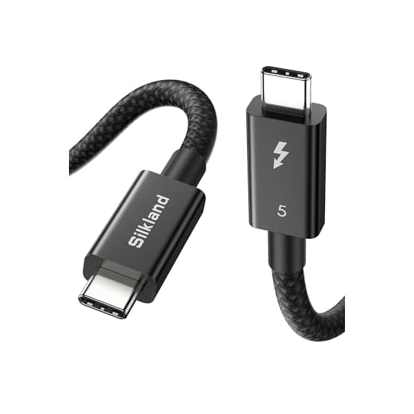 wonima11 Intel Certified Thunderbolt 5 Cable 80Gbps, up to 120Gbps Bandwidth for 16K/Dual 8K, 240W, Prime Braided Thunderbolt Cable Compatible for Thunderbolt 4/3, USB4, USB C,SSD,MacBook M4 Pro,3.3FT