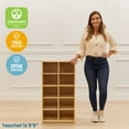 thumbnail image 5 of ECR4Kids Streamline 10 Cubby Tray Storage Cabinet, 5x2, Natural, 1, 5 of 9