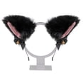 thumbnail image 1 of Lindas diademas con orejas de gato, diadema con Orejas de conejo de peluche negro, accesorios para el cabello de fiesta para mujer TUNC Sencillez, 1 of 5