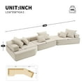thumbnail image 2 of Oversized Modular Sectional Sofa, Luxury Boucle Floor Couch Set with Convertible Compressed Design, Spacious Foam-Filled Living Room Set for Large Families, 3-Piece Free Combination, 2 Color Options, 2 of 9