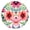 Summer Flo, variant on Watermelon and Beach Theme Table Cover Elastic Edges, Wipeable Surface for Picnics, Camping, and Summer Vibes