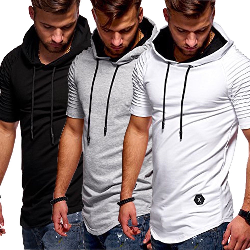 walmart mens short sleeve hoodie