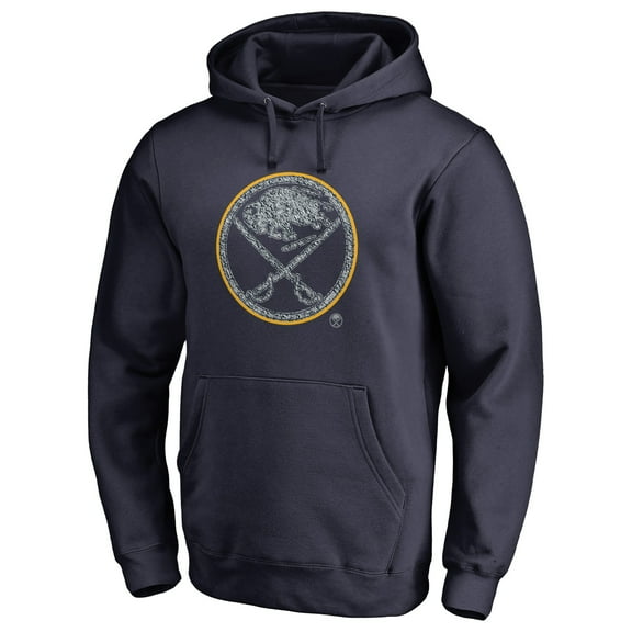 Men's Navy Buffalo Sabres Static Logo Pullover Hoodie