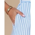 thumbnail image 5 of DARING DIVA Striped Shirt Casual Office Button Down Midi Dress S Blue, 5 of 6