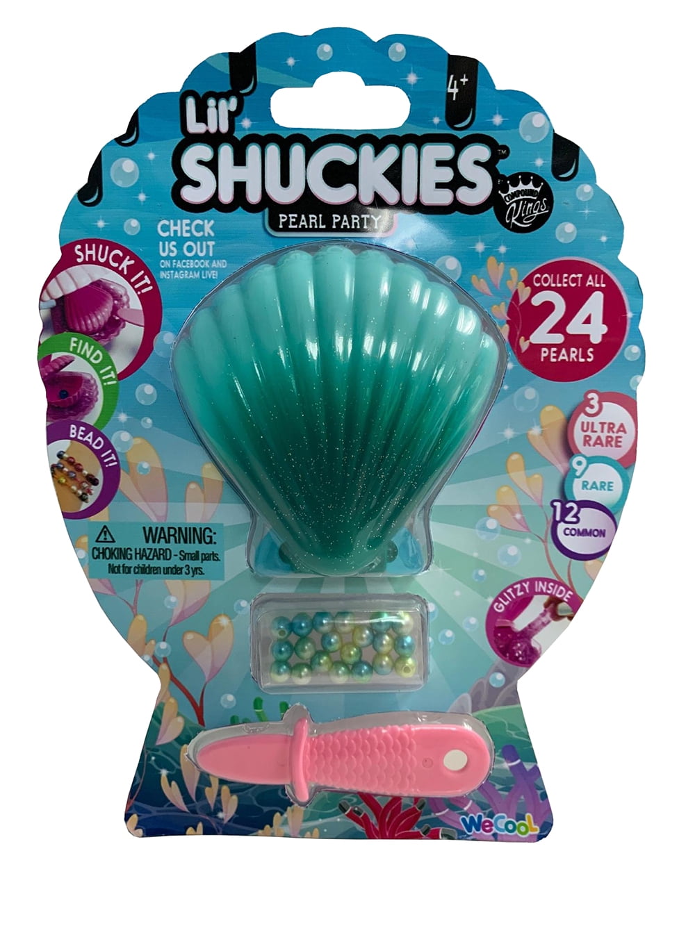 WeCool Lil Shuckies Aqua Pearl Party