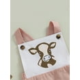 thumbnail image 6 of Wassery Baby Girls Summer Casual Romper 3 6 9 12 18 Months Infant Girls Sleeveless Cattle Head Print Contrast Color Playsuit, 6 of 9