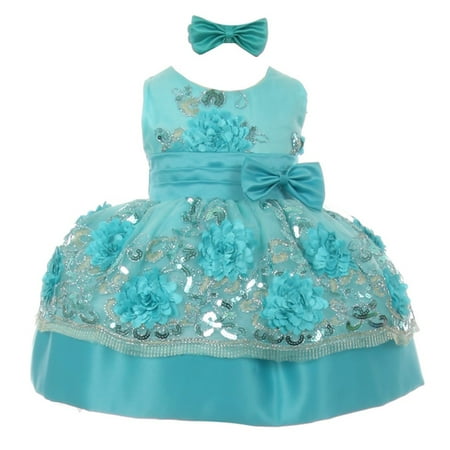headband sequin teal embroidered floral flower dress baby dialog displays option button additional opens zoom