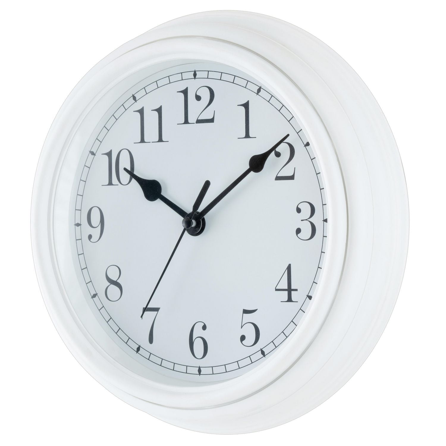 WHITE OPP WALL CLOCK