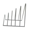 thumbnail image 2 of Clasificador de carpetas de archivos, organizador de sujetalibros antideslizante decorativo, estantería triangular de escritorio Gris, 2 of 9