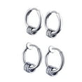 thumbnail image 3 of 1Pc Men Boys Punk Circle Ear Clip Stainless Steel Punk Circle Tassel Rings Earring Hip Hop Style Jewelry, 3 of 9