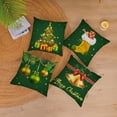 thumbnail image 4 of Merry Christmas Pillow Covers 16x16 Set of 4 Velvet Christmas Pillow Cases Red Green Xmas Holiday Throw Pillow Covers Soft Christmas Tree Cushion Covers for Outdoor Home Bed Sofa Couch(16 Inch), 4 of 6