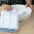 thumbnail image 2 of Arkwright Kitchen Towels (12 Pack), 15 x 25 in., 100% Cotton, Blue & White Windowpane Pattern, 2 of 9