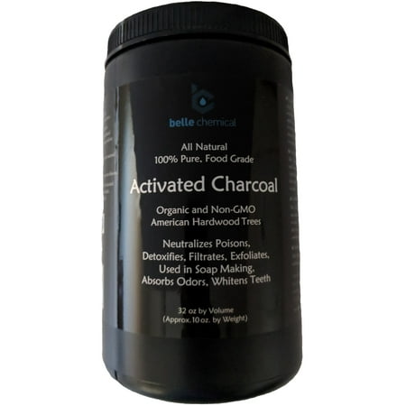 Organic and Non-GMO American Hardwood Activated Charcoal Powder (10oz