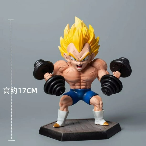 Dragon Ball Son Gohan Vegeta Muscle Fitness figura de Anime DBZ Super Saiyan figura de acción estatua de PVC juguete de modelos coleccionables para regalo zhangyuxiang LED