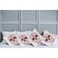 thumbnail image 6 of Ambesonne Sugar Skull Throw Pillow Cover 4 Pack, Mexican Ornaments, 18", Pink Pale Pink White, 6 of 6