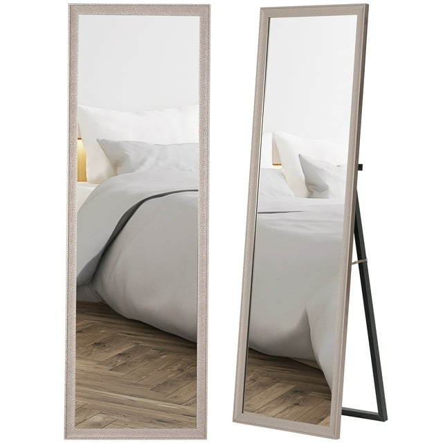 HOMCOM 64" x 21" Full Length Mirror, Full Body Mirror with Frame, Silver