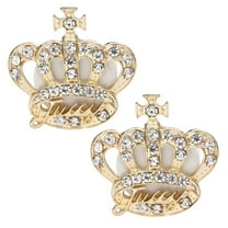 Raindrops 2pcs Golden Rhinestone Crown Shaped Car Perfume Clip Sparkling Aromatherapy Diffuser Auto Dashboard Decoration Gift for Car