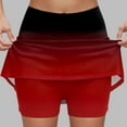 thumbnail image 2 of GEWSEY Plus Size Athletic Skort Tennis Midi Skirts for Women with Pockets High Waisted Golf Skorts Skirts (Red, XXL), 2 of 5