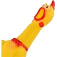 thumbnail image 2 of Divertido juguete para mascotas Gallo graznido Gritando Pollo de goma Estridente Polla amarilla Atractivo Perro Gato Cachorro Juguete con sonido Práctico y profesional JM, 2 of 5
