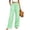 Green, variant on Womens Gingham Wide Leg Pants Button Elastic High Waisted with Pockets Business Casual Light Blue XL