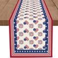 thumbnail image 1 of Furvclv America 4th of July Patriotic Memorial Day Linen Table Runners Independence Day Kitchen Dining Table Placemat for Indoor Outdoor Home Party Decoration, 1 of 8