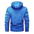 thumbnail image 3 of BADHUB Manteau de Pluie Imperméable pour Hommes avec Capuche, Coupe-Vent Coquille Souple de Montagne, Imperméable Décontracté pour la Randonnée, Veste de Pluie de Couleur Unie pour la Randonnée en Plein Air, Offres de Vacances, 3 of 3