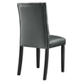 thumbnail image 5 of Modway Duchess Solid Wood and Button Tufted Vegan Leather Dining Chair in Gray, 5 of 8