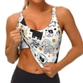 thumbnail image 3 of Gukieu Funny Puppy Print Women's Sports Vest, Low-neck U-shaped Removable Pad Sports Bra for Yoga, Exercise, Dance-X-Large, 3 of 8