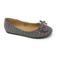 thumbnail image 4 of Victoria K Women's Glen Plaid Matching Bow With Rhinestone Ballerina Flats, 4 of 5