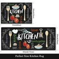 thumbnail image 5 of Yamaziot Kitchen Mats Set of 2 Non Slip Kitchen Rugs and Mats Kitchen Floor Mats Comfort Standing Mat, 20''x32''+20''x60'', Black Colorful, 5 of 5