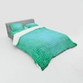thumbnail image 3 of Ambesonne Green Bedding Set 3 Pcs, Pixel Mosaic Love Pattern, Twin XL, Green, 3 of 3