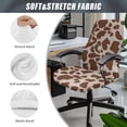 thumbnail image 5 of FKELYI Office Chair Cover Anti-Dust Rotating Chair Slipcover Brown Cow Print Computer Chair Protector for Armchair Stretchable Fabric Home Office Decoration, Small, 5 of 6