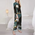 thumbnail image 3 of Lsque Forest River Bald Eagle Pattern Long Sleeve Pajama Set for Women - Soft 2-Piece Sleepwear and Loungewear Set with Pockets, Comfy Nightwear-Small, 3 of 7