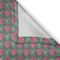 thumbnail image 3 of Ambesonne Plumeria Kitchen Curtains, Hibiscus Exotic Summer, 55"x30", Pink Jade Green Purple, 3 of 3