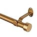 thumbnail image 3 of Elrene Home Fashions Serena Single Curtain Rod for Curtains and Drapery with Contemporary Cap Finials, 1-Inch Diameter, 28" - 48" Adjustable Rod, Soft Gold, 3 of 4